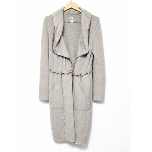 TINY by Anthropologie Wool Blend Knit Cardigan Sweater Coat Grey Women's Large